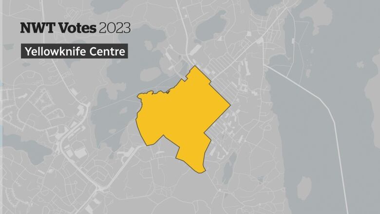 A map of the Yellowknife Centre electoral district in the N.W.T. 2023 election.