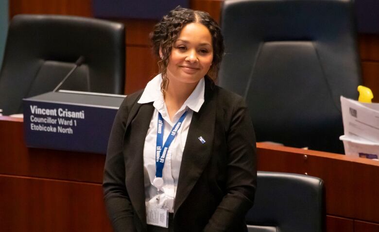 Ward 3 City Councillor, Amber Morley at Toronto's last city council meeting of 2022.