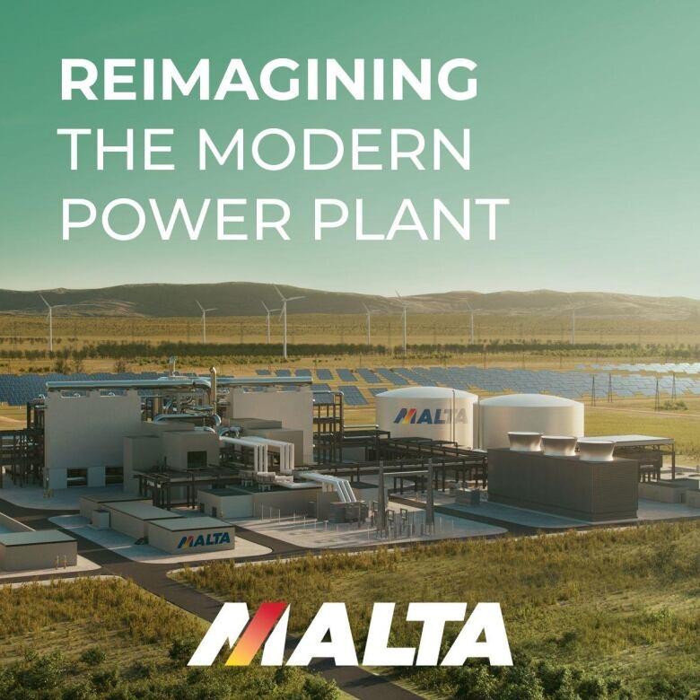 A press release by Malta showing a power plant