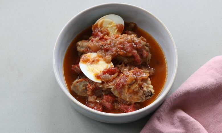 Eggs in a stew. 