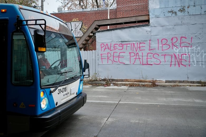 The outside of a Metro station wall covered with graffiti that reads, 