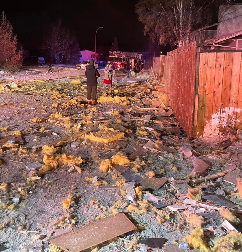 debris near a fence