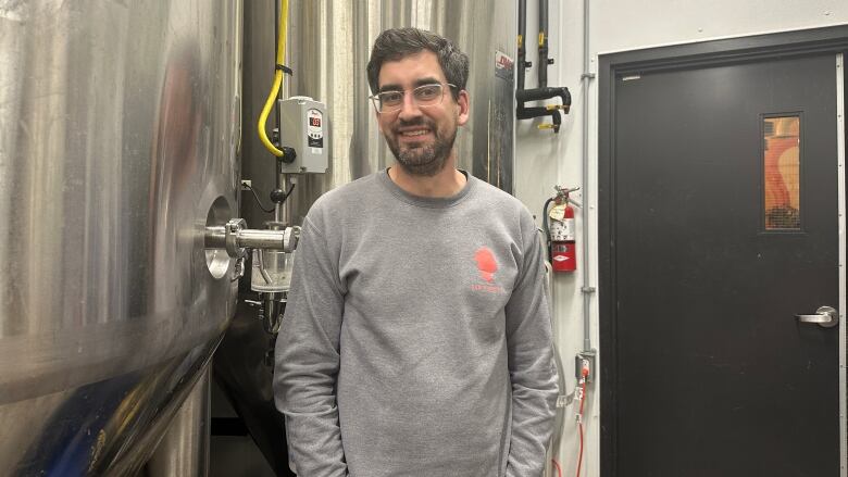 Justin Belanger is co-owner of Storm Stayed Brewing Company on Wharncliffe Road in London, Ont. He doesn't think selling his products at the Beer Store is beneficial given the restrictions and cost of getting shelf space.