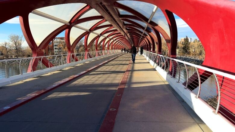 A bridge with people on it