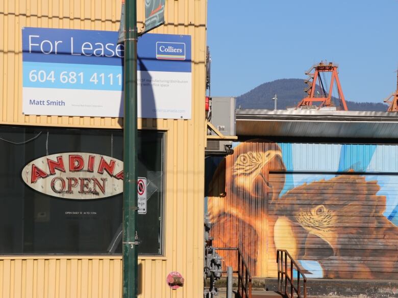 The former site of Andina Brewing Company in Vancouver is pictured. The company closed and the building is now for lease.