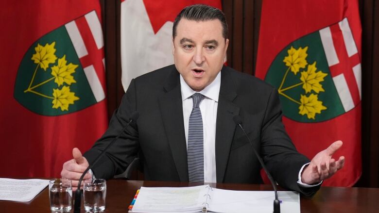 Nick Stavropoulos, Ontario's acting auditor general, releases his 2023 annual report at Queen's Park in Toronto on Dec. 6, 2023.