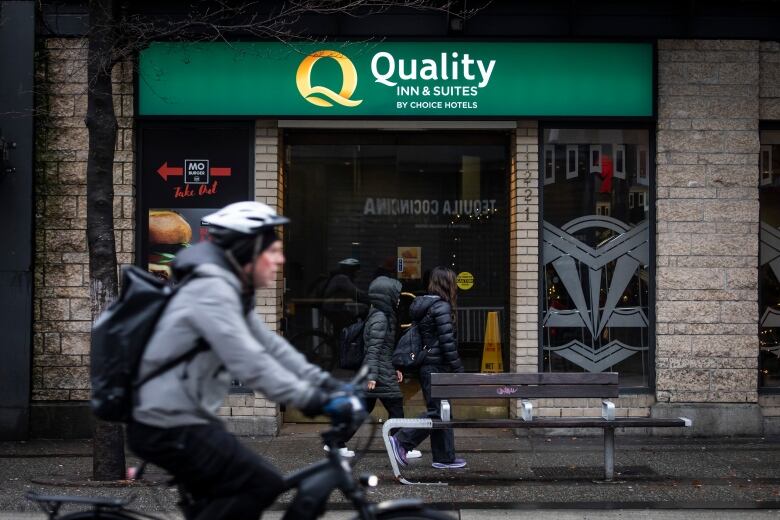 The Quality Inn is pictured on Granville Street in Vancouver, British Columbia on Wednesday, December 6, 2023. 