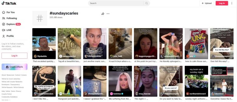 a screenshot of a tiktok page that shows rows of videos from people online