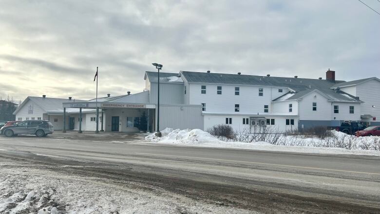 A hospital in winter