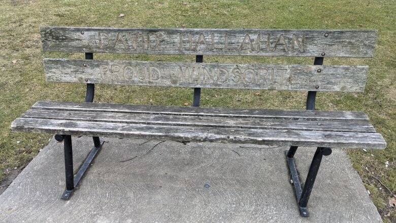 An old wooden bench