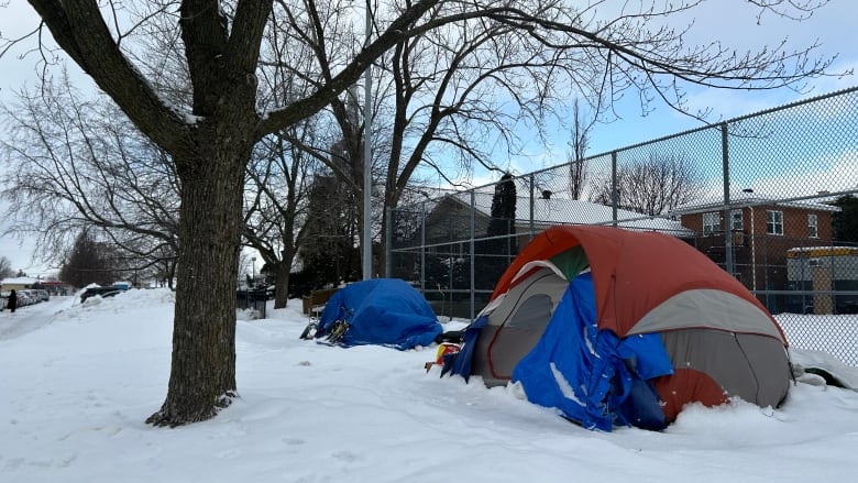 Tents on property. 