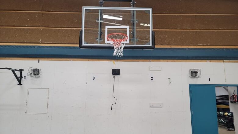 A basketball net.