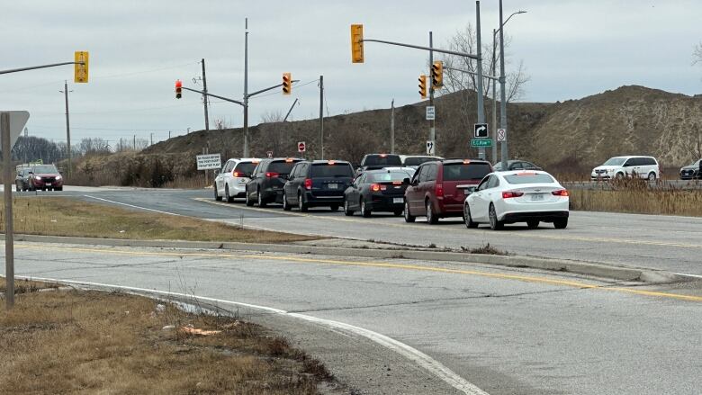 The intersection at Banwell Road and E.C. Row Expressway.