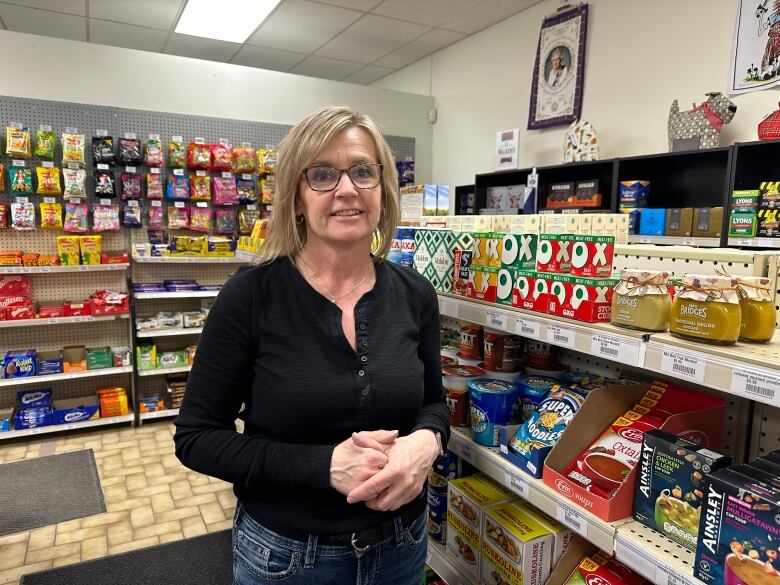 Laura Hewitt is part owner of the family-owned Taste of Britain. She says although customers are disappointed at higher food prices, they understand and are very loyal to the store. 