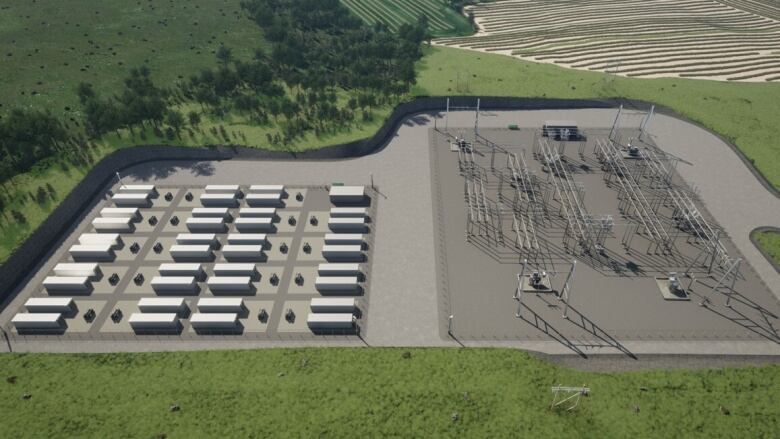 a rendering of battery plants 