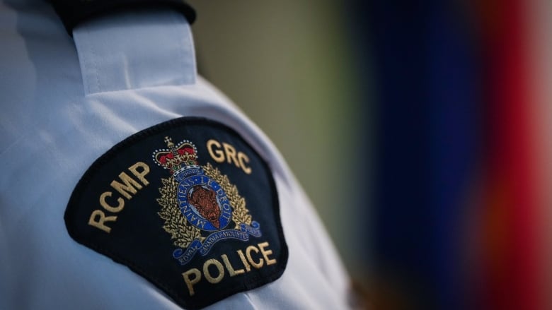 An RCMP patch is seen on the shoulder of an assistant commissioner, in Surrey, B.C., on Friday, April 28, 2023.