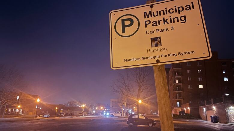 parking lot at night