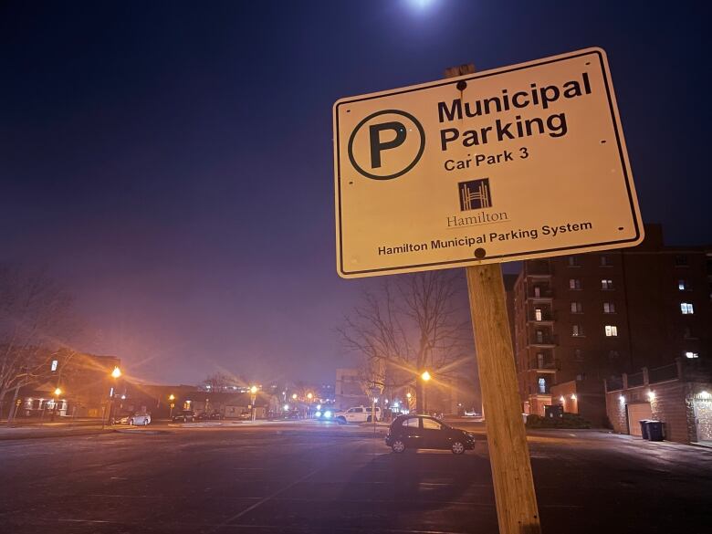 parking lot at night