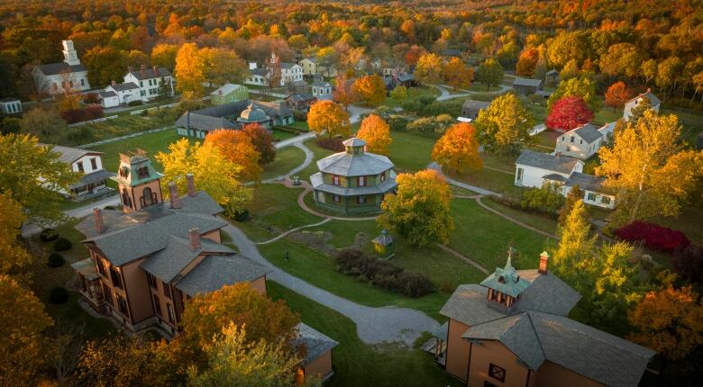 Topographic shot of Genesee Country Village and Museum.