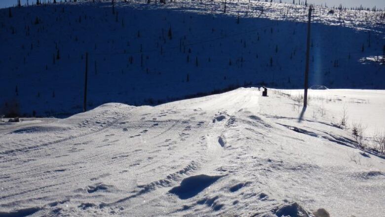 A snow-covered hill.