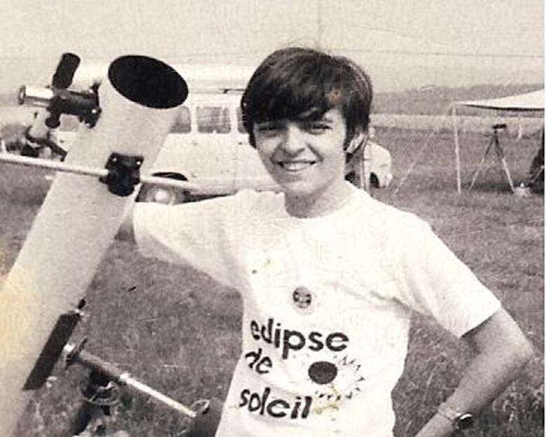 boy with telescope