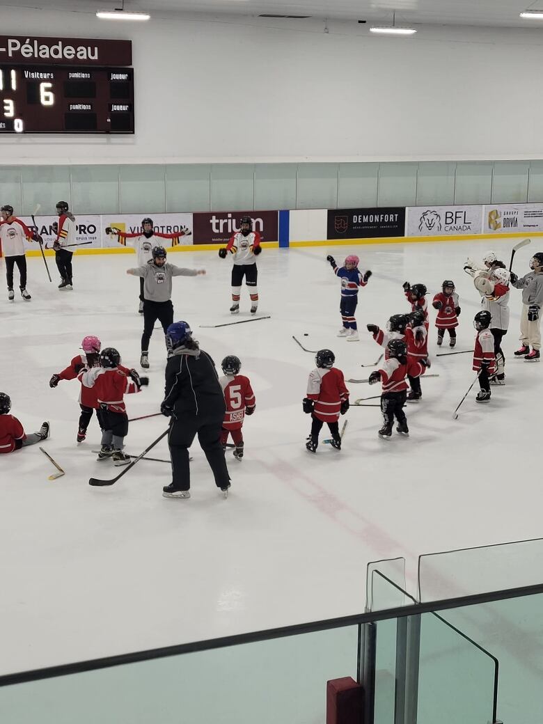 Kids on the ice. 