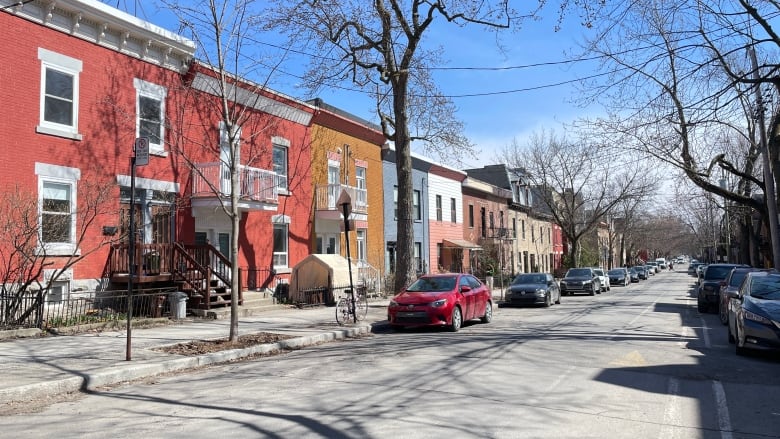 An outdoor shot of homes in Montreal's Plateau-Mont-Royal borough.