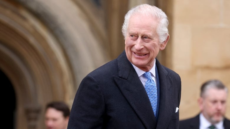 King Charles III leaves after attending the Easter Matins Service at St. George's Chapel, Windsor Castle, England, Sunday, March 31, 2024.