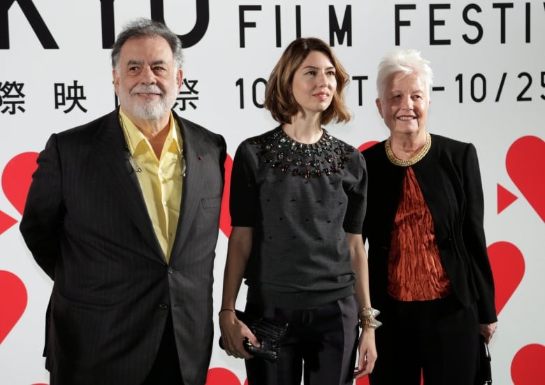 Francis Ford Coppola, Sofia Coppola and Eleanor Coppola are seen at the opening ceremony of the Tokyo International Film Festival in 2013.