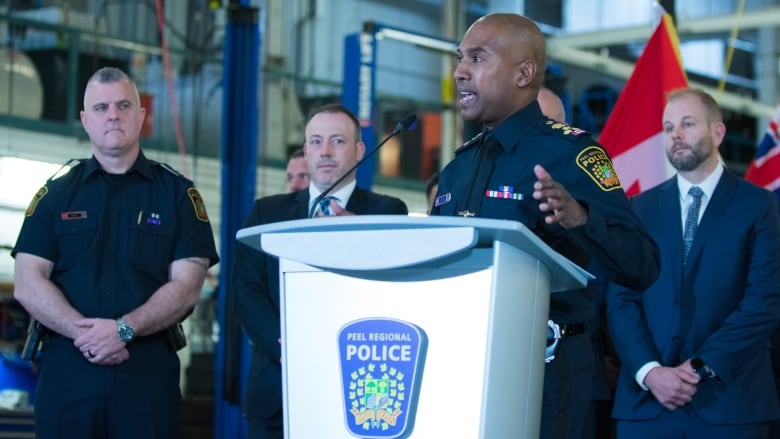 Peel police Chief Nishan Duraiappah discusses the investigation into a $22.5-million theft of gold and cash from Pearson airport.