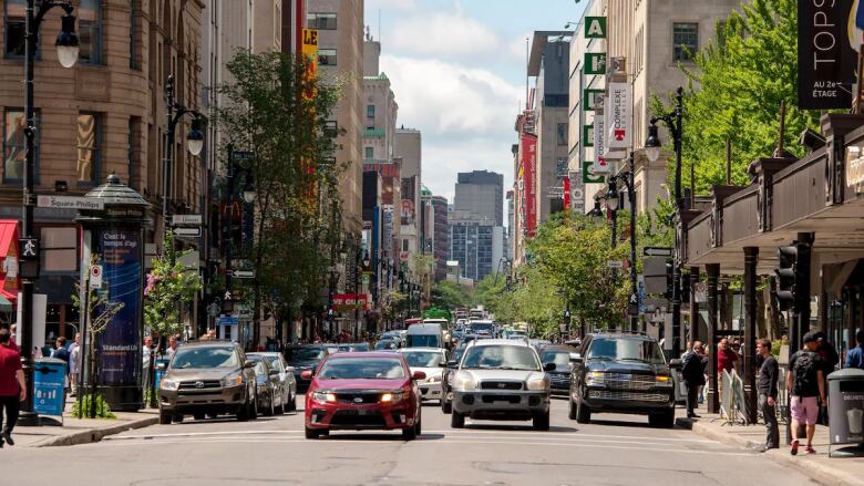 Ste-Catherine Street in downtown Montreal