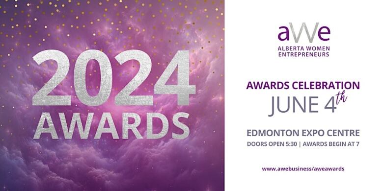 poster of the 2024 Alberta Women Entrepreneurs Awards celebration