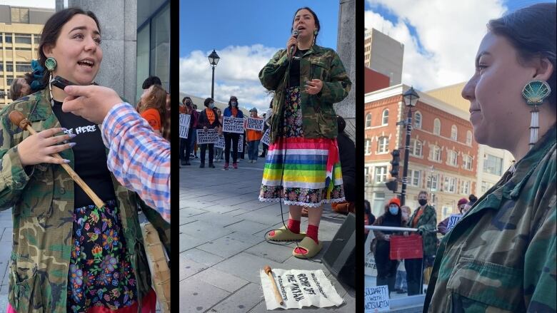 Woman involved in protests advocating for her rights