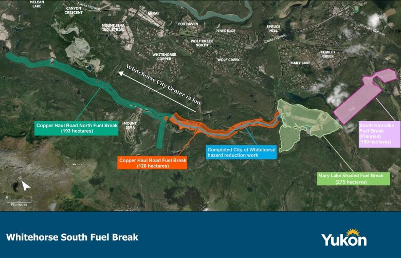 A map is labelled 'Whitehorse South Fuel Break.'