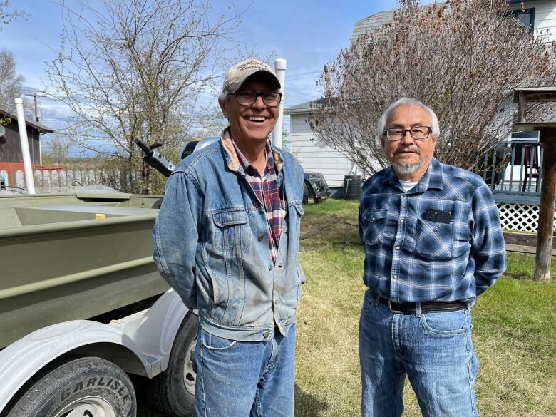 Bob Norwegian (left) and brother Wilbert Antoine say community elders need to be consulted more for environmental issues.