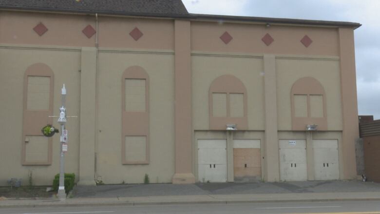 A closed hockey arena.