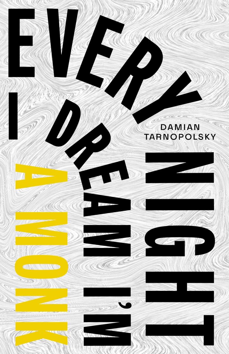 The book cover with the title written in black and yellow letters