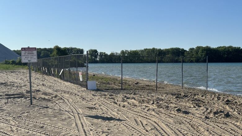 A new higher fence has been erected at the western end of Sandpoint Beach.