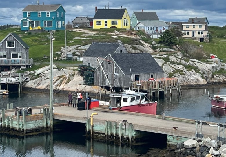 The York Manuel Fish shed and store is pictured at center.