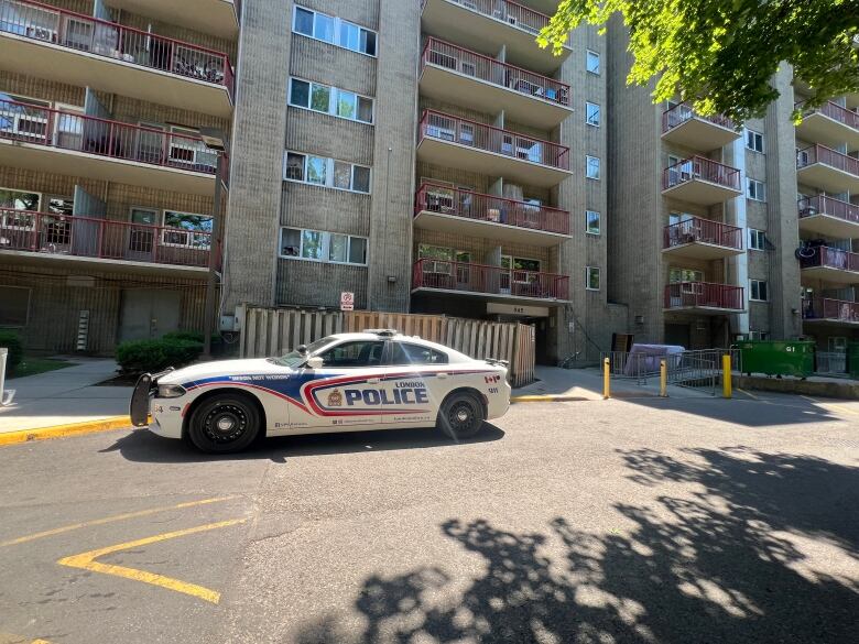 Police say a woman later identified as Cheryl Sheldon, 62,  was found inside an apartment building at 345 Whatncliffe Rd N. and later died of her injuries.