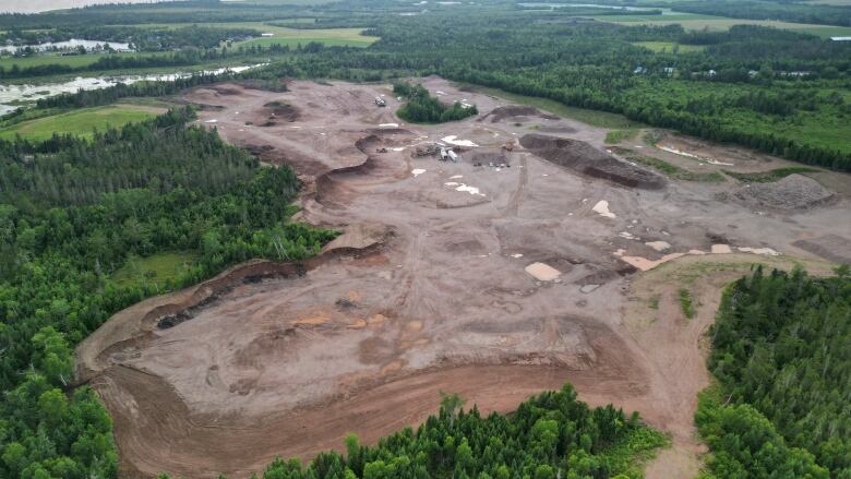 a birds eye view of a quarry