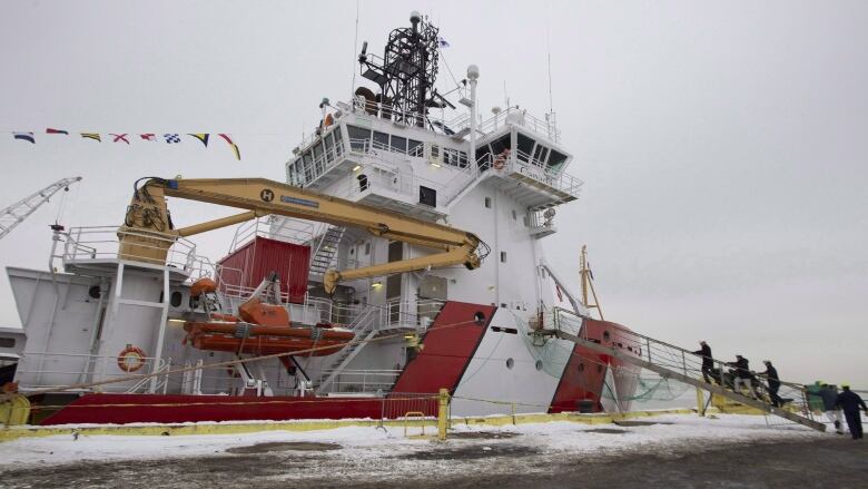 The CCGS Captain Molly Kool is presented to the media after undergoing refit and conversion work at the Davie shipyard, Friday, December 14, 2018 in Levis Que. Reduced search-and-rescue coverage, ferry-service disruptions, cancelled resupply runs to Arctic and coastal communities and nearly $2 million in lost navigational buoys. New documents obtained by The Canadian Press show those are among the real impacts that communities and business are starting to feel as the Canadian Coast Guard's icebreaker fleet continues to age.