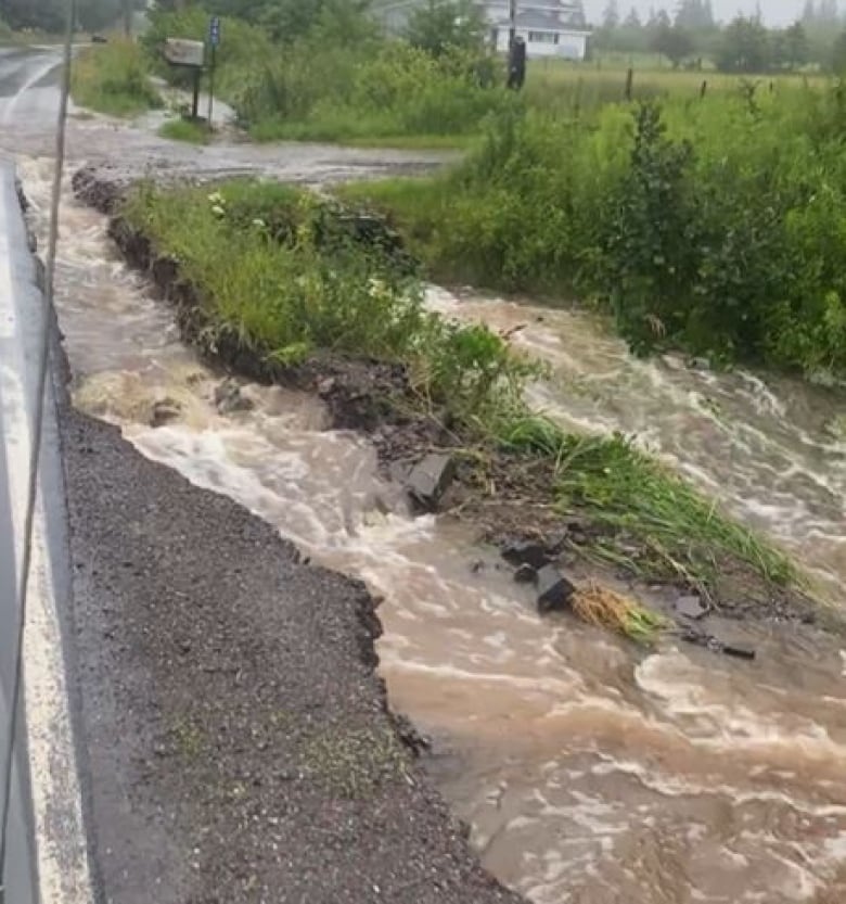 a flooded culvert 