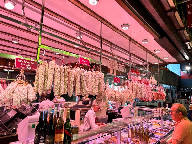 A charcuterie stall in Lyon