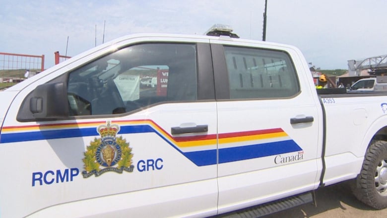 RCMP truck at the festival grounds of Country Thunder in Craven, Sask.