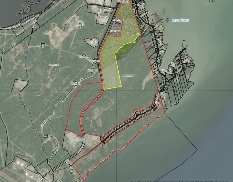 Zoning map of green space and surrounding area. 