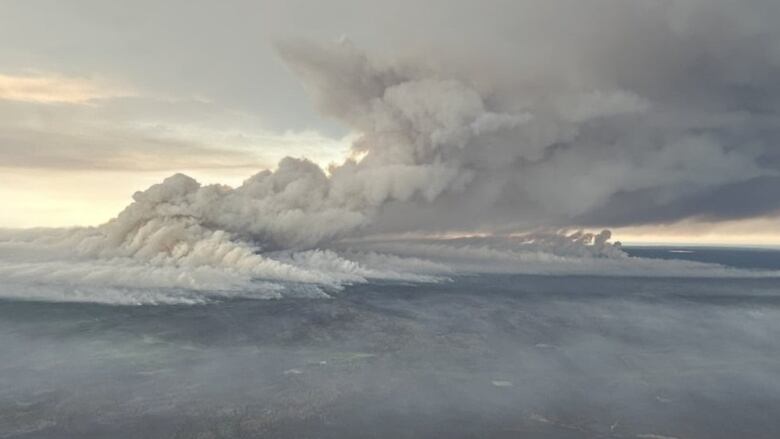 A giant plume of smoke.