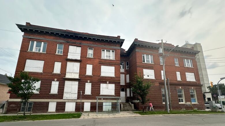 A vacant apartment building. 