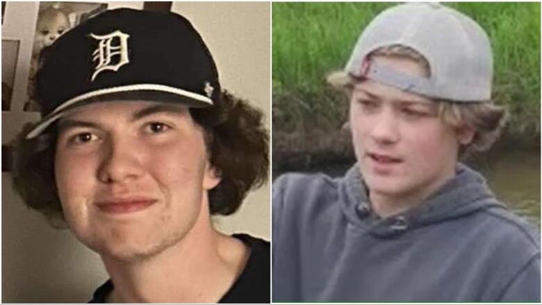 Profiles of two teen boys.