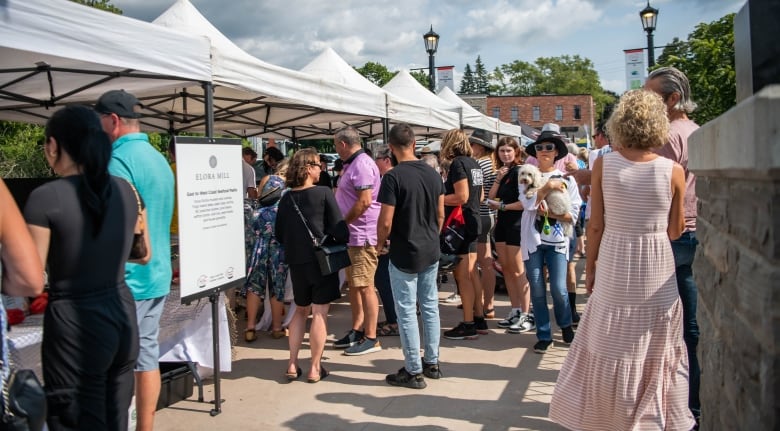 People gather in Elora to celebrate Food Day Canada.